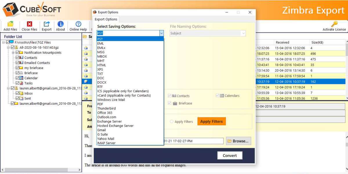 How to Import all Zimbra Mails to Outlook with Zimbra Converter?