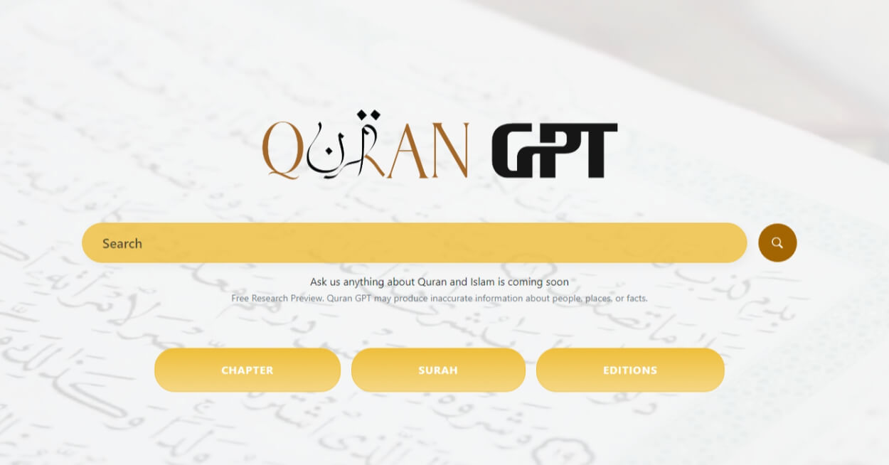 Welcome to Quran GPT - The encyclopedia of life