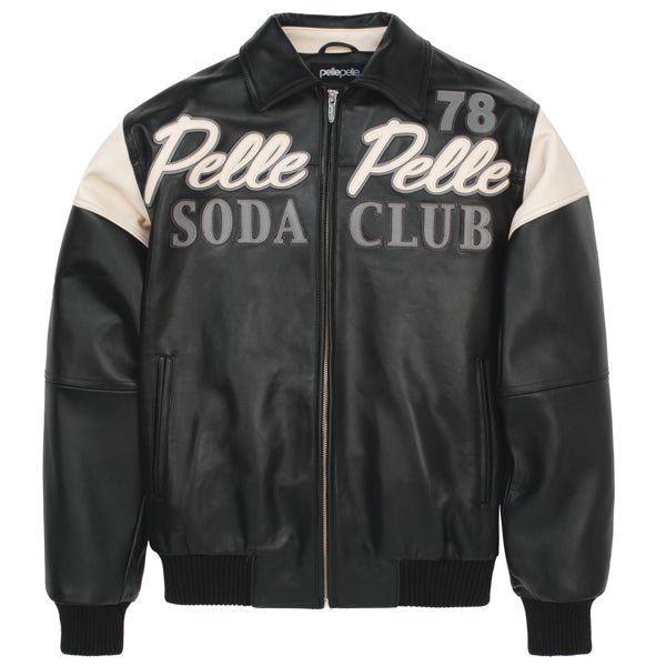 Pelle Pelle 78 Soda Club Plush Black Leather Jacket - Pelle Pelle Vintage