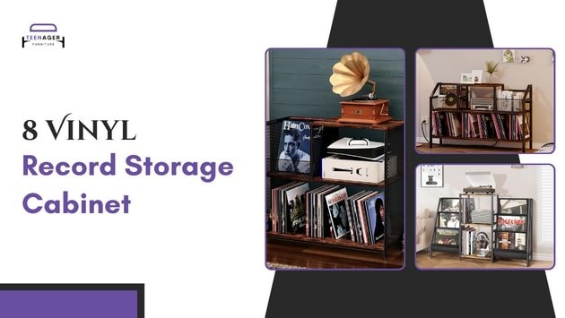 8 Vinyl Record Storage Cabinet - Teenager Furniture