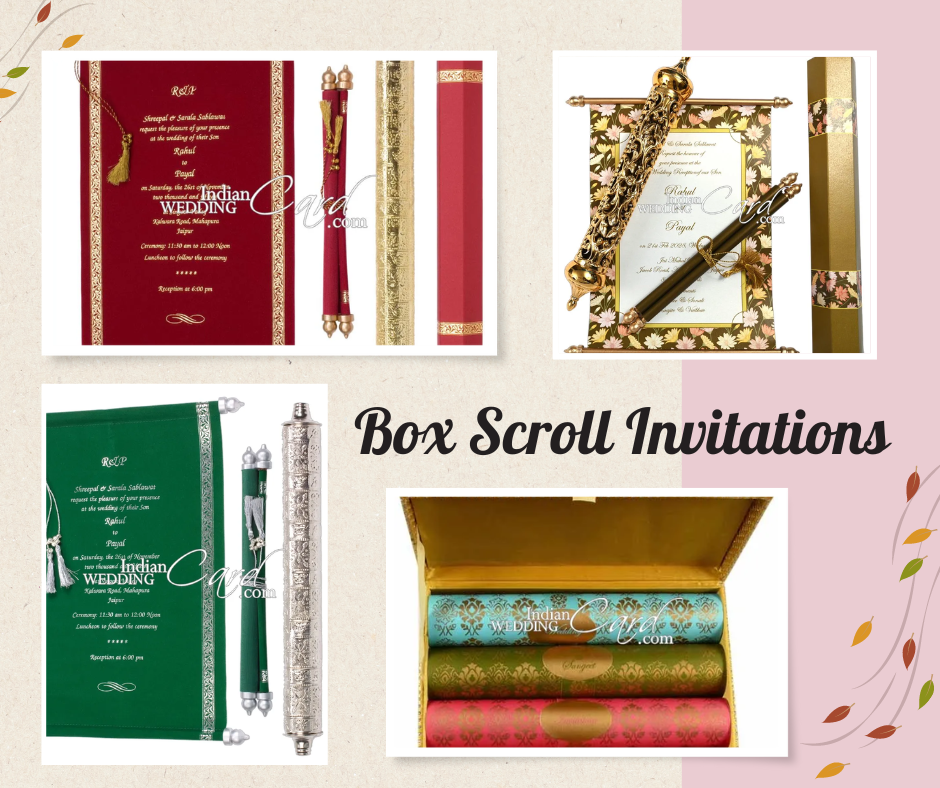Box Scroll Invitations: Take a Look at the Newest Fashion | Wedding Card Designer | Wedding Favors Shop