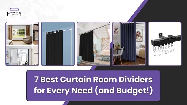 7 Best Curtain Room Dividers for Every Need (and Budget!) - Teenager Furniture